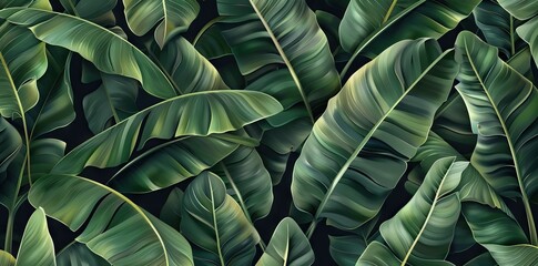 abstract green leaf texture, nature background, tropical leaf. AI generated illustration