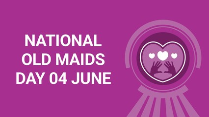 National Old Maids Day web banner design illustration 
