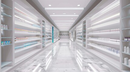 Large Pharmacy Room With Full Shelves