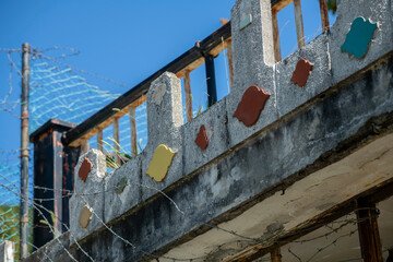 Abandoned Amusement Park Theme Park on a Hill near Lake Como in the Alps in Italy