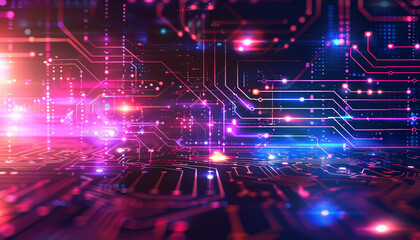 Obraz premium digital circuit board Technology and science concept generated by AI