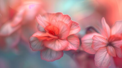 Background blur of a Begonia flower