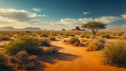 Landscape Kalahari Desert Botswana