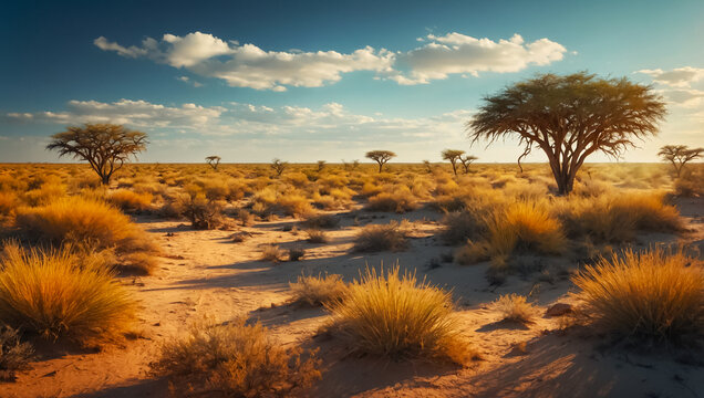 Landscape Kalahari Desert Botswana