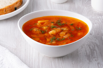 Ukrainian and russian national red borsch