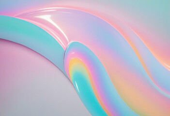 Obraz premium Rainbow Holographic Foil Pattern Background in Pastel Colors