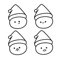 Cute Cartoon Cat in Nightcap | Minimalist Vector Illustration