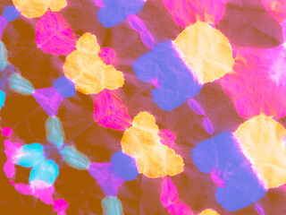 Watercolour Geo. Pink Ikat Fabrics. Colourful