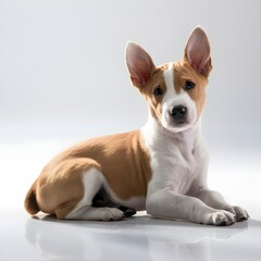 sitting basenji