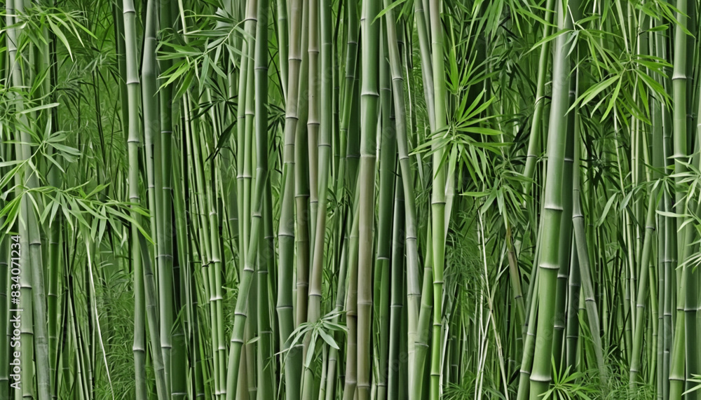 Aufkleber generative ai creates vibrant and lush bamboo forest texture in 8k resolution using machine learning