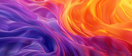 Fototapeta premium Abstract Orange and Purple Swirls, Evoking a Sense of Cosmic Energy and Unbounded Creativity