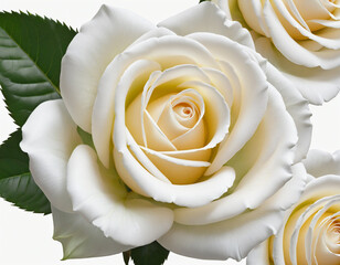 Valentine's Day bouquet of white roses isolated on a fresh and romantic background