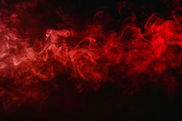 Fototapeta premium The smoke in the background is red and the clouds are red.