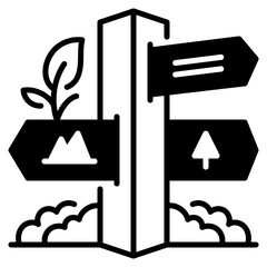 signpost icon illustration