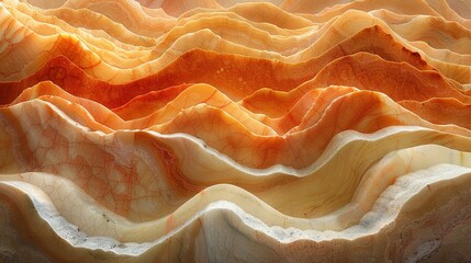   A detailed photo of rippling waves with vibrant orange and white swirls at the top and center, showcasing the texture below
