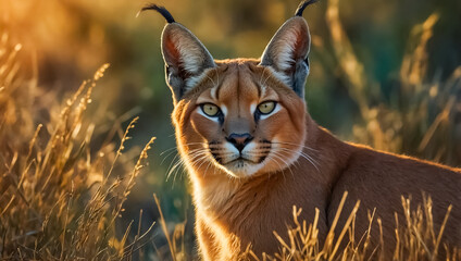 Obraz premium Caracal in Botswana National Park