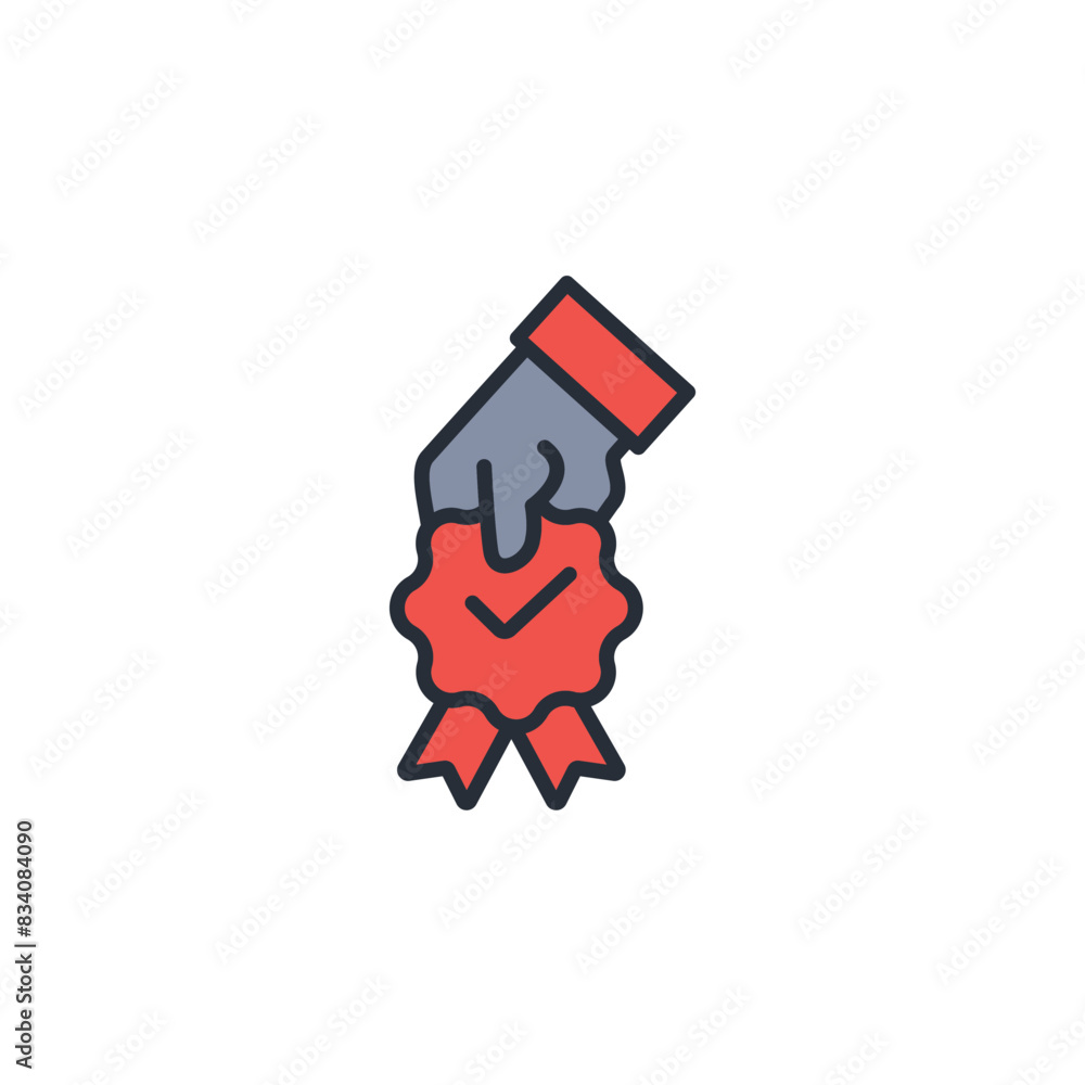 Poster official icon. vector.editable stroke.linear style sign for use web design,logo.symbol illustration.