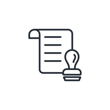 recommend clip art: stamp document icon. vector.Editable stroke.linear style sign for use web design,logo.Symbol illustration.