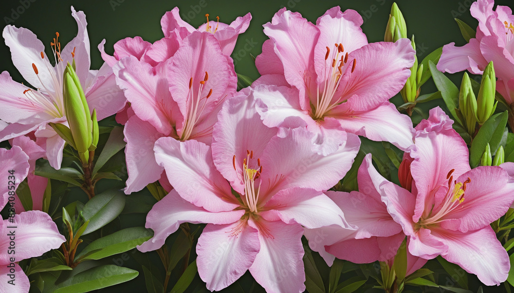 Poster generative ai creates a stunning selection of isolated botanical flowers in a variety of vibrant col