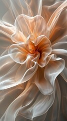 Obraz premium Soft Beige Flower Pattern for Textile Design Generative AI