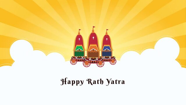 Blessed Rath Yatra Animated Greeting, 4k video