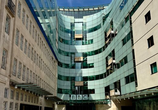 London, UK - March 9, 2024: BBC Headquarters at Broadcasting House in Portland Place, London, England. 