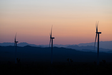 Wind Turbin Sunset