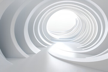 Fototapeta premium White Architecture Circular Background 