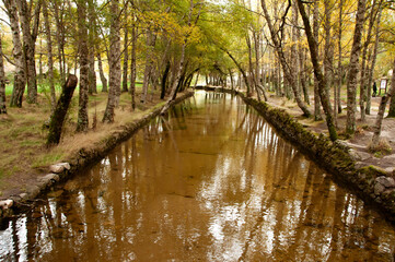 Scenic autumn landscape at Covao D'Ametade in Portugal