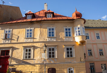 Streets of Banska Stiavnica,Slovakia.May 2024.High quality photo