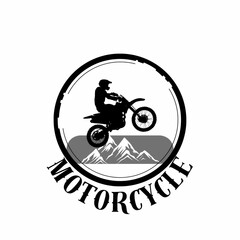 Fototapeta premium black motorbike proton, logo for clothes, stickers