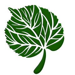 leaf icon on transparent background 