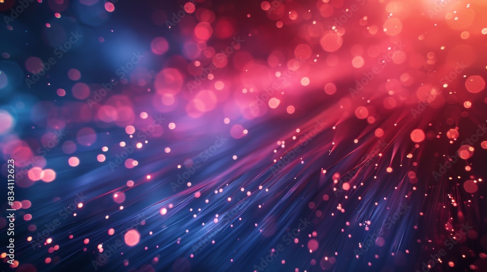 Poster colorful abstract bokeh light patterns. vibrant abstract image featuring pink and blue bokeh light p