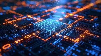 Obraz premium Blockchain financial security system secure transactions digital tone