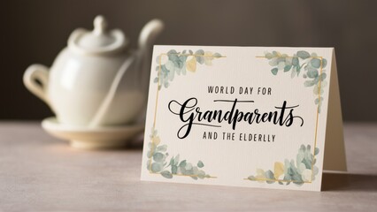 A card with a message that says congratulations grandparents, AI