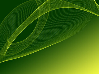 soft fresh green curved lines on gradient background