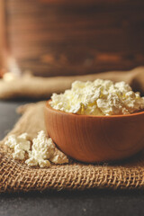 Natural cottage cheese. Natural dairy products