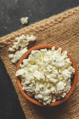 Natural cottage cheese. Natural dairy products