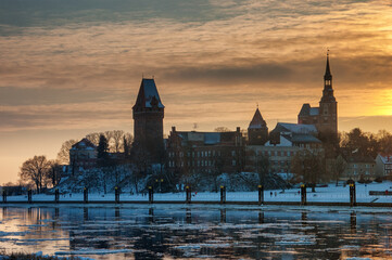 Fototapeta premium Twilight Tranquility: Medieval Tangermünde, Germany