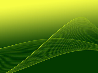 soft fresh green curved lines on gradient background