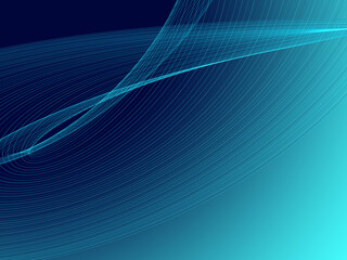 soft blue curved lines on gradient background