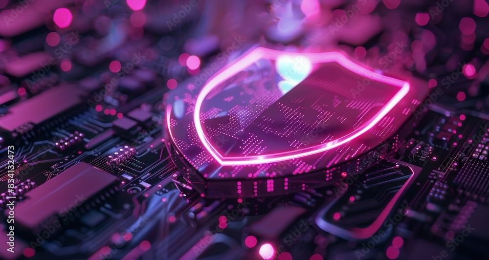 Poster close up of a computer chip