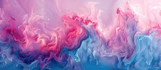 Fototapeta premium Abstract pink and blue swirls