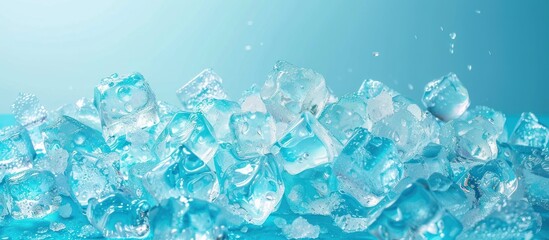 Crushed ice in sunlight