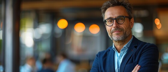 Create a mockup of a professional LinkedIn profile banner for a marketing executive.