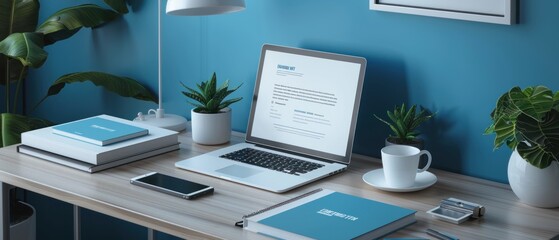 Develop a realistic mockup of a branded employee handbook cover for a tech startup.