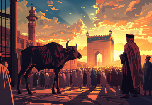 Greeting card for Muslim Sacrifice	