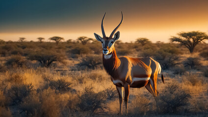 Antelope in Botswana National Park wildlife