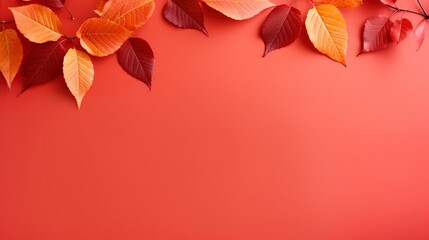 Fototapeta premium autumn leaves background, generative ai