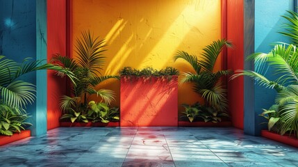 Creative design top view hero header image 